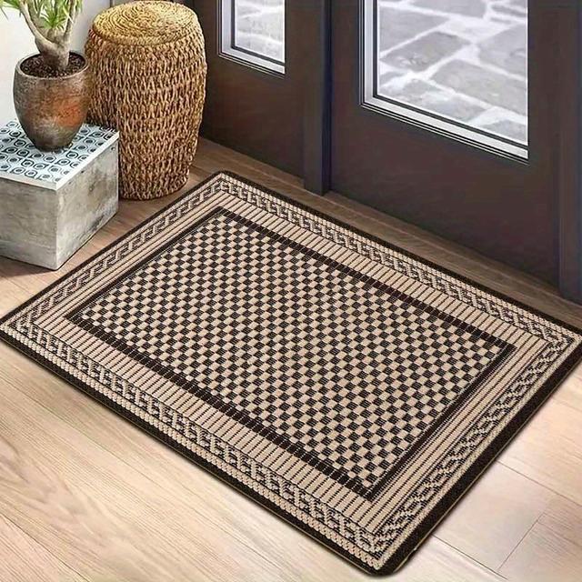 TEMU 1pc Thick 1.1cm Living Room Floor Mat, Light Luxury Pattern Printed Floor Mat Thickened Non-slip And Wear-resistant Suitable For Room Porch Balcony And Home Decoration