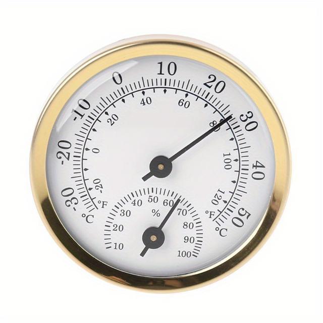 TEMU Mechanical Thermometer Hygrometer - Dual Scale /celsius & Humidity Monitor, Wall-mounted /outdoor Temperature And Moisture Meter With, Durable For,, Hvac Systems