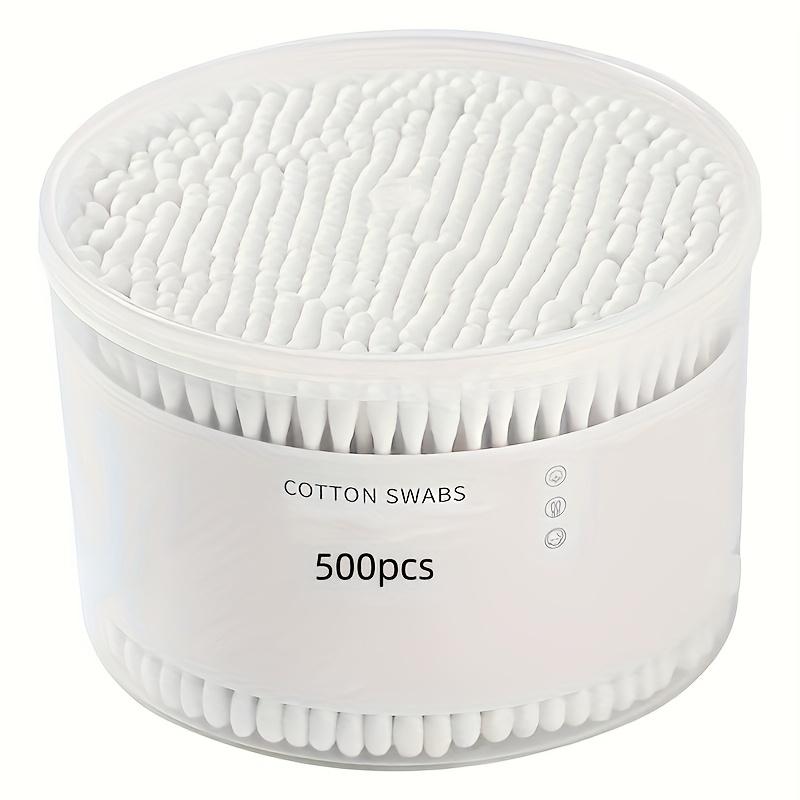 TEMU 500-pack Ear Swabs, Double-ended Swabs For Ear Cleaning, Makeup, And Multipurpose Use, Disposable Buds