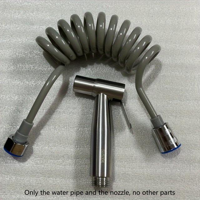 TEMU Handheld doucheset met roestvrijstalen spuitkop, geschikt voor persoonlijke hygiëne en toiletreiniging, zelfreinigende badkamerstraler, duurzaam roestvrij staal materiaal