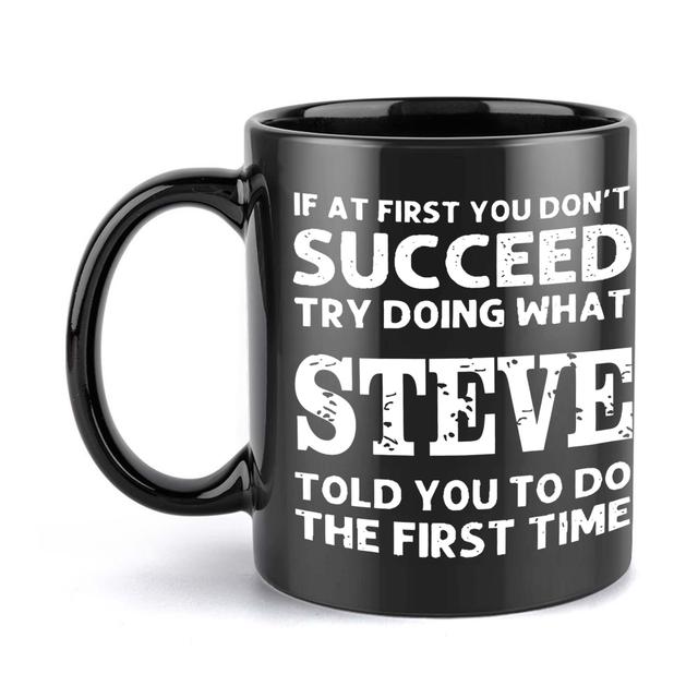 TEMU 1pc Ceramic Coffee Mug - " Don't , Try Doing What Told You To Do " - Black With White Text, Perfect Gift For , Hand Wash Only, Coffee Bar Accessories