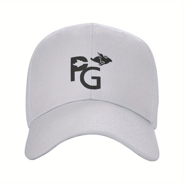 TEMU 【選ばれた】ボールキャップ、ゴルフキャップ、PGプリントハット、アウトドアスポーツ、夏用サンハット、カジュアルハードトップ軽量、調節可能なキャップ。