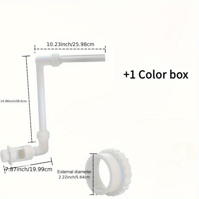 TEMU Fuente de estanque ajustable con rotación de 360° e inclinación de 350° - Función de doble rociado para piscina sobre/subterránea, de agua decorativo duradero para jardín exterior, de y giratorio