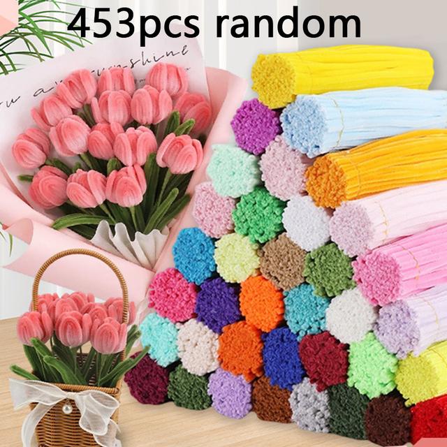 TEMU 153/303/453pcs Cure-pipes Fournitures de loisirs créatifs 11.8" Multi Couleurs aléatoires Cure-pipes pour d'art et de bricolage Fête Festival Anniversaire Cadeau amusant JXB