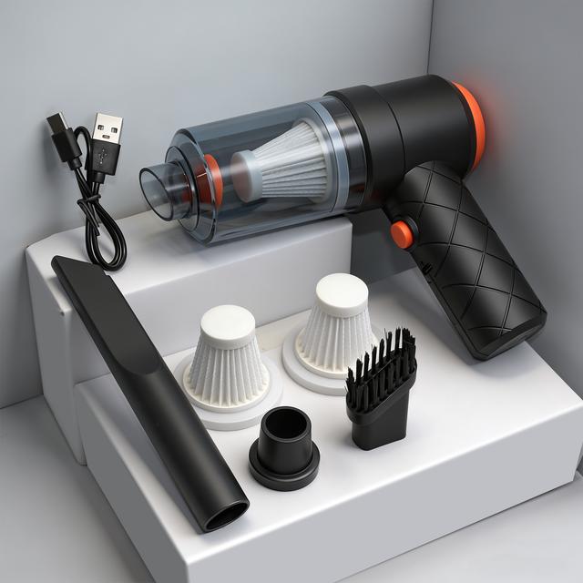 TEMU Compact And Lightweight Handheld Vacuum Cleaner - Portable Mini Vacuum With Additions (crevice Brush And Filter), Perfect For Cars, Homes, And Travel - Operates , Low Voltage, Makes A Great Gift