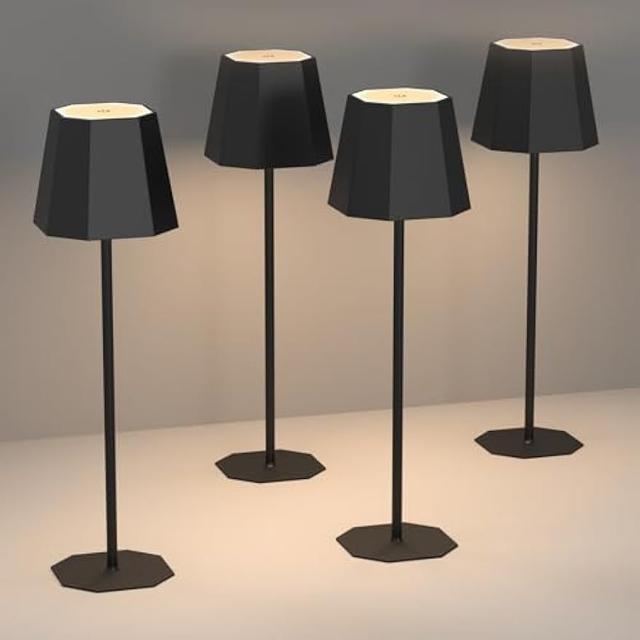 TEMU Cordless Table Lamp, Portable Led Desk Lamp, Usb Power Supply, 3 Color Dimming Up, For Restaurant/ Bedroom/ Bars/ Outdoor Party/ Camping/ Coffee Shop Atmosphere Night Light (black)