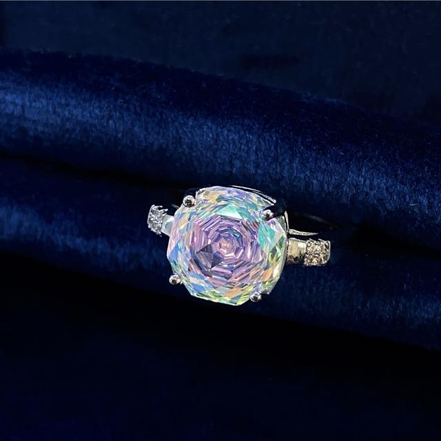 TEMU S925 Silver Colored Women's Ring, Colorful And , Suitable For , Banquet Wear, Wedding Wear, Elegant Style