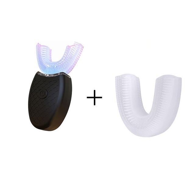 TEMU Balashov U-shaped Toothbrush For Teeth Whitening, Automatic Electric Toothbrush For Adults 360-degree Cleaning, 3 Clearing And Ipx7 Kit For Travel Or Home