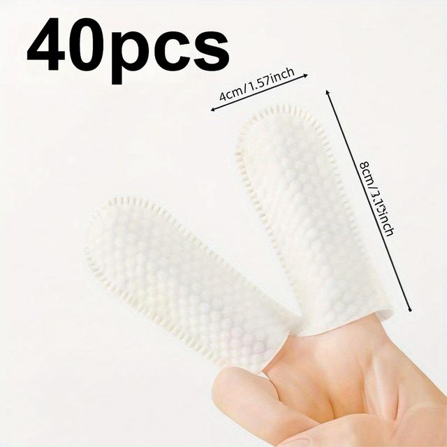 TEMU 40/80pcs Pet Cleaning Finger Cots - Disposable Finger Cots For Dogs And Cats, Tartar Removal, Ear Cleaning, Essential For