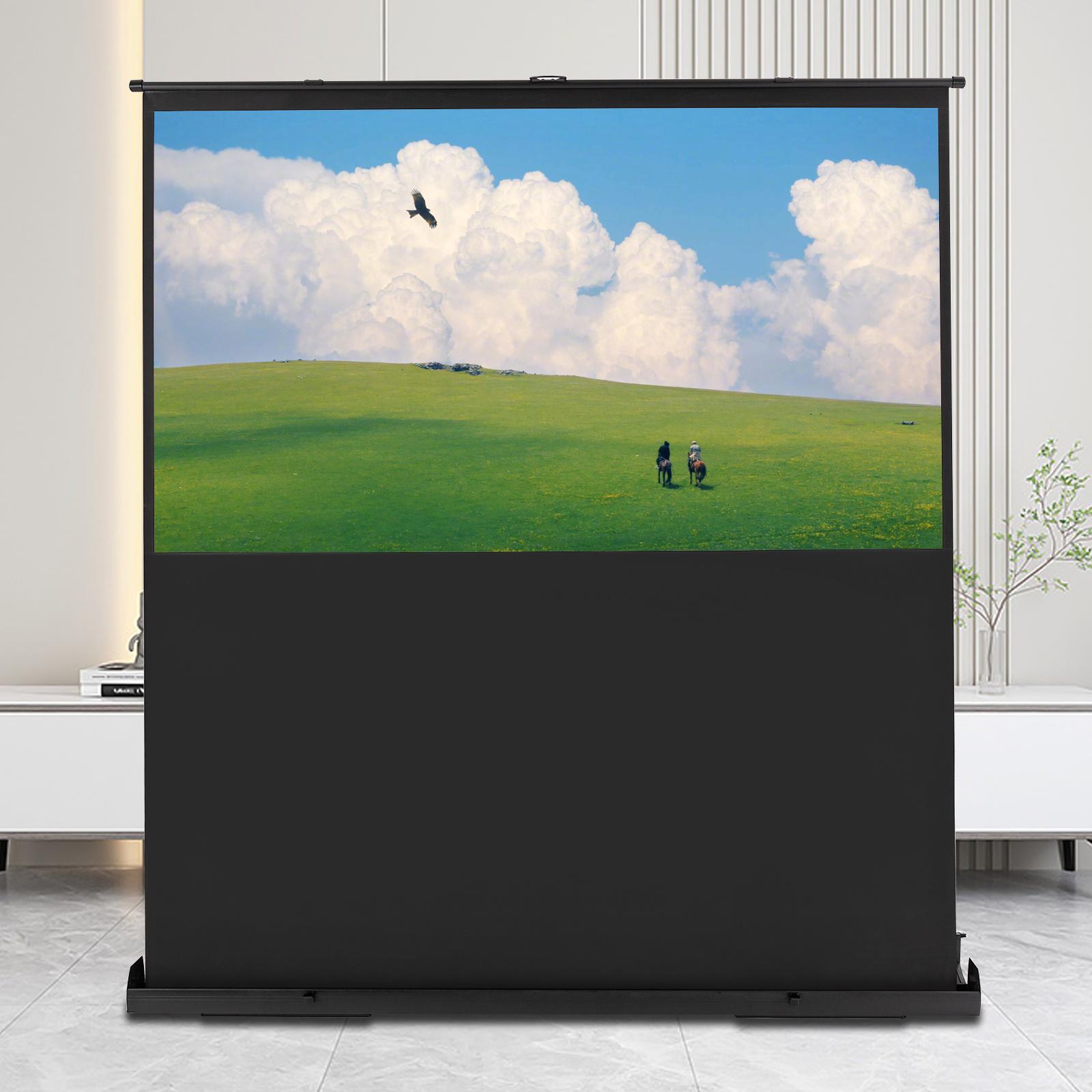TEMU Pull-up Projection Screen, Portable Projection Screen, Floor Projection Screen. Convenient Feet Can Help Support The Screen, Making It More Stable And A Better Viewing Experience.