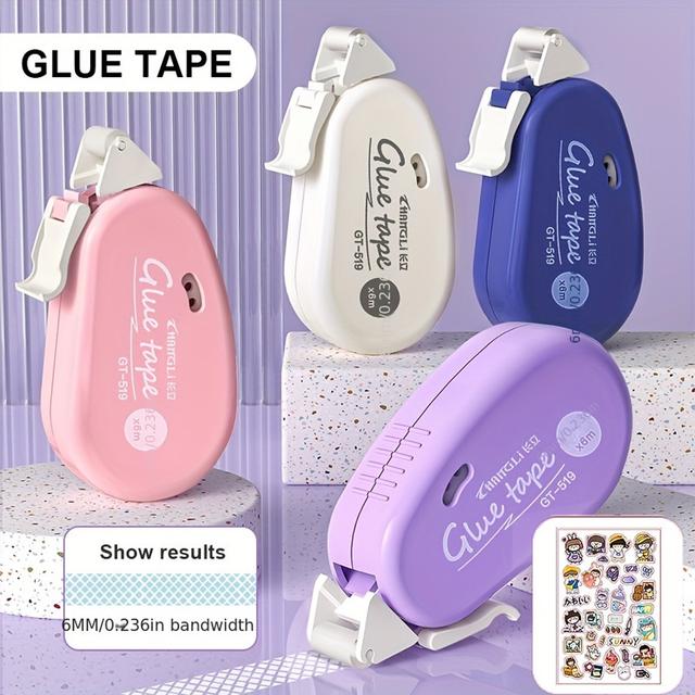 TEMU 4 Rolls Of Double-sided Tape, Tape, Suitable For Crafts, Adhesive Tape, Supplies, School Office, Ideal For Any Group.