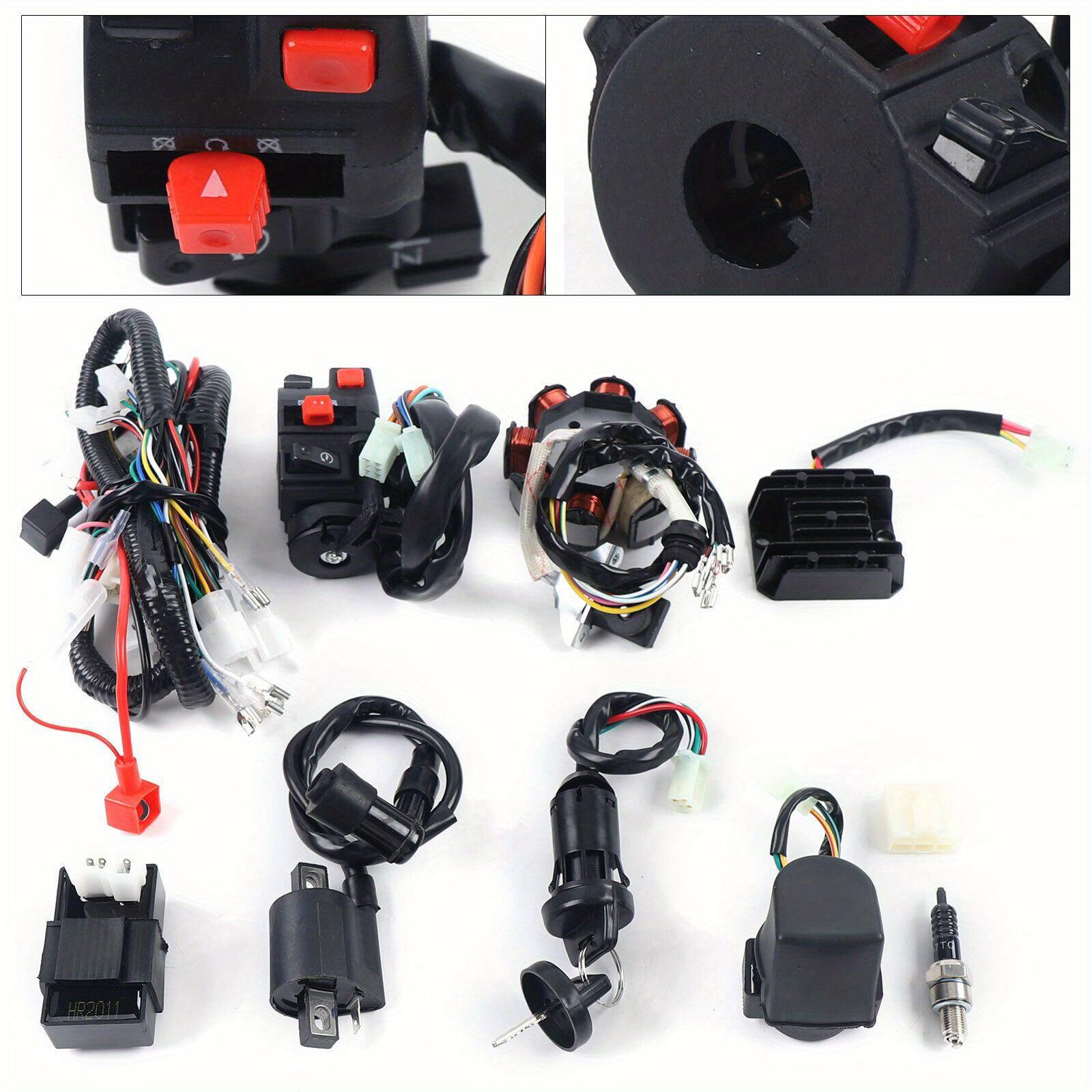 TEMU 125cc-250cc Atv Complete Wiring Harness | Electric Coil, Cdi Wiring Harness, Magnetic Relay, Electric Cable Harness , Wire Harness Kit For All Chinese 4-stroke Echomaller - Fetcoi Brand