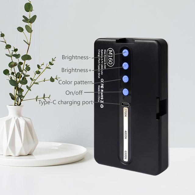 TEMU 90 Led 1800mah Rechargeable Selfie Light With 10 Brightness Levels, Suitable For Cameras, Smartphones, Action Cameras, Setup, Filmmaking, Makeup, Vlogging