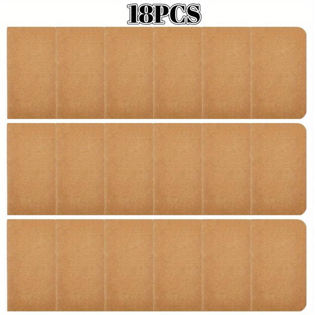 TEMU 4/6/18 Stück Taschenheft Mini Tagebuch 2,5" x 4" Braunes Papier Mini Notizblock Großpackung Weicher Journal Memo Buch für Studenten Reisen Schule