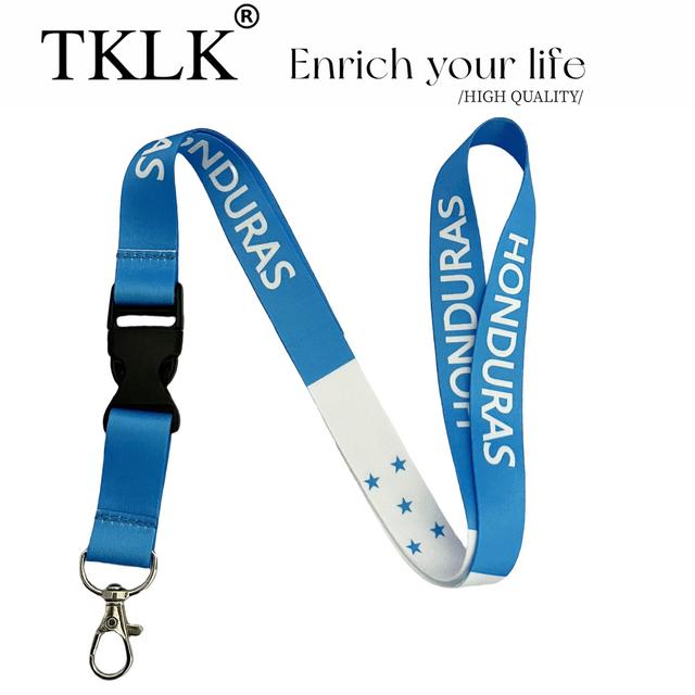 TEMU Llavero con de Honduras para Llaves y Credenciales HND HN Honduras, Porta Credenciales para Insignias, Llaveros Bonitos para Credenciales, Llavero para , Llavero para Cuello con Credenciales