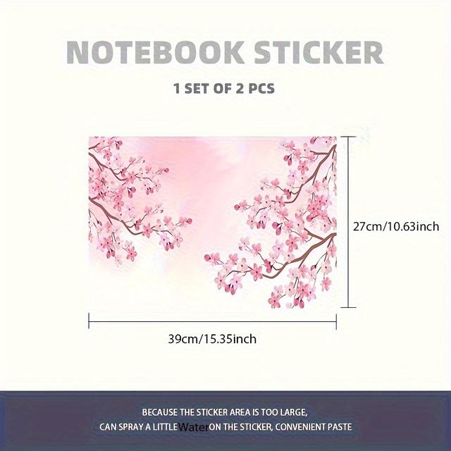 TEMU Cherry Laptop Light Beige Decal Set Of 2, Pvc Cover Sticker, & Remove, Bubble-free- Fits 12-15.6 Inch Notebooks