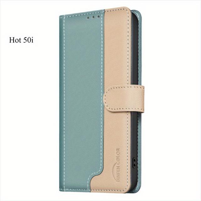 TEMU Cover Leather Color- Phone Case Is Compatible With Infinix Hot 50 Pro 4g/hot 50i/hot 50 5g/note 40 4g/note 40 Pro 4g And Features Wallet Card Holder With Built-in Rfid Functionality.