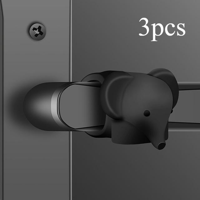 TEMU 3pcs Silicone , Under Door Mount, Rubber Doorstop Material, Soft Flexible Door Buffer For Handle Protection