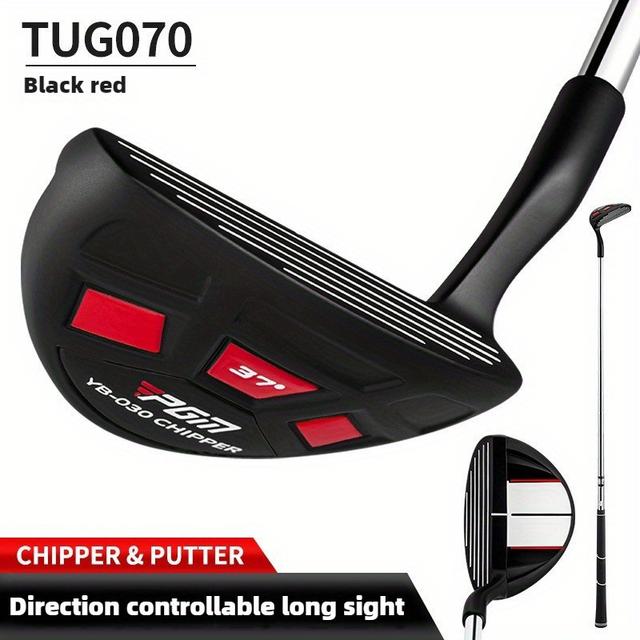 TEMU 1pc Pgm Golf Chipping & Putting Club, Black, Rubber Grip, Stainless Steel Shaft, Alloy Head, R-regular Hardness, , Right-handed, For Men