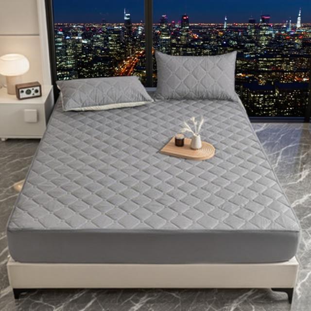 TEMU Waterproof Fitted Sheet 3 - Piece Set, With Waterproof Technology Fabric, The Diamond Lattice Is Beautiful And Practical. + Fitted Sheet Guards Sleep Hygiene And A Refreshing Sleeping Space