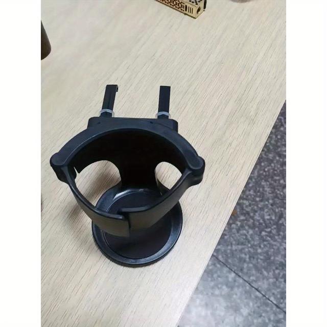TEMU Qianya 1pc Adjustable Pvc Car Cup Holder - , Sponge-padded Base, Suitable For Water Bottles, Coffee, Soda, And Cans, , The