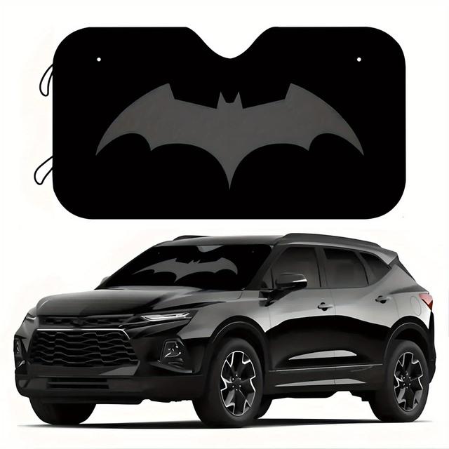 TEMU Wb Batman-themed Car Windshield Sunshade - Uv Protection & , Vibrant Cartoon Design, Vehicles, Perfect Gift For Birthdays & Holidays, Sun Protection For Car, Durable Sunshade