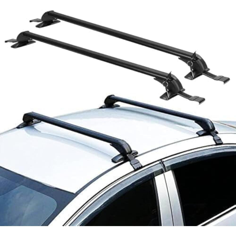 TEMU Barras universales para portaequipajes de techo, barras para portaequipajes de kayak, compatibles con coches de 4 o 5 puertas, se montan únicamente en el techo