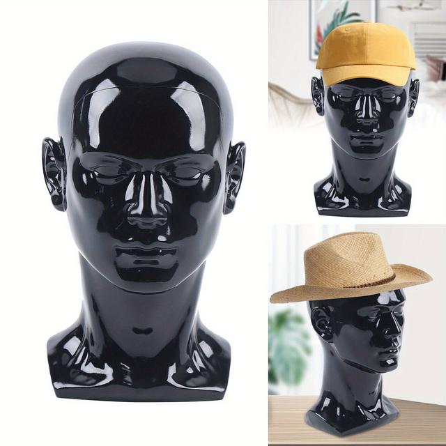 TEMU 50cm Male Mannequin Model Head Pvc Wig Head Hats, Turbans Display