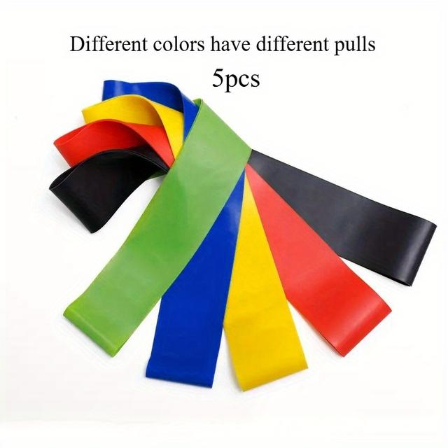 TEMU 5pcs Professional Soccer Training Tension Band, Thick And High Stretch, With Leg Training Equipment Tension Ring