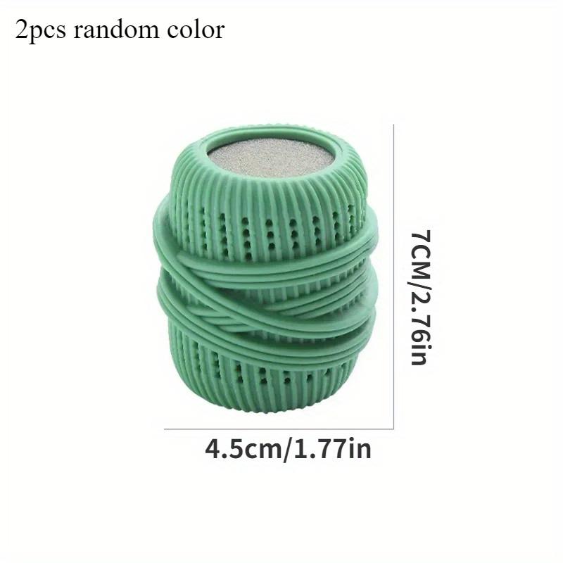 TEMU 2pcs Reusable Laundry Balls With Built-in Liquid Dispenser - Anti- , Knot-free Washing For Clothes & Fabrics