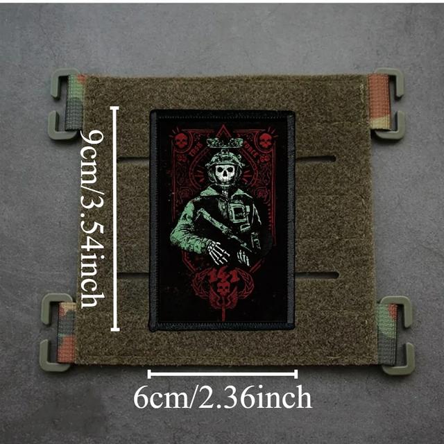 TEMU Tactical Patch Task Force 141 Code Mask Morale Badge Military Backpack Sticker Printing Hook Loop Patches