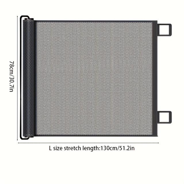 TEMU سياج شبكي محمول لأمان القطط على السلالم - تصميم شبكة أسود متين، حاجز حيوانات أليفة سهل التركيب لمنع الحوادث، مثالي لمالكي القطط، حماية من الحوادث، نظام تركيب سريع