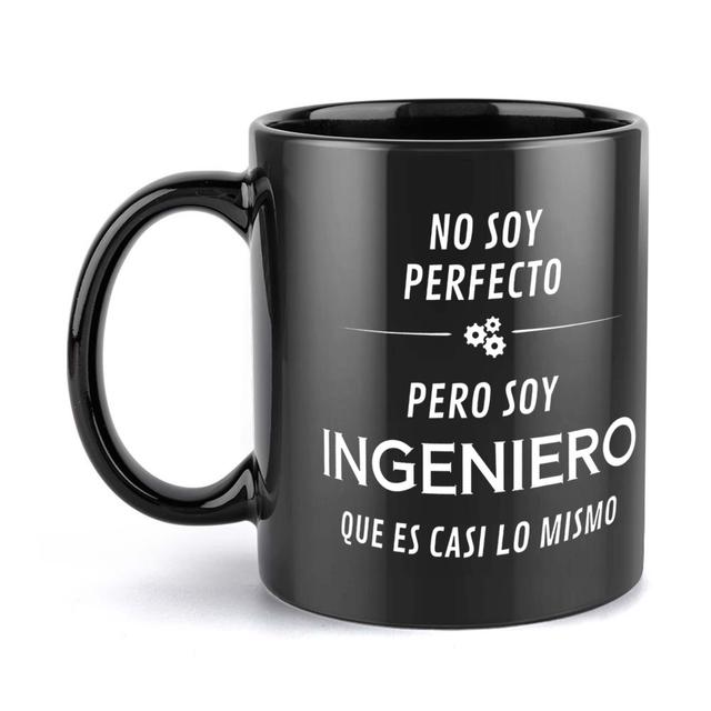 TEMU 1 Taza de Café para - Diseño Divertido con en Español, y Letras Blancas Negritas, 11 oz, Cerámica, Regalo de Navidad o para Hombres y Mujeres, Ideal para , Lavado a , Artículo Humorístico