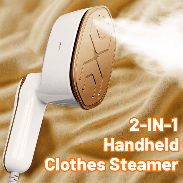 TEMU Heymyth 2-in-1 Handheld Garment Steamer Iron – Portable Electric Fabric Steamer With Hexagonal Base, 1100w Mini Iron For Home, Travel & Gift, White & , Steamer For Clothes