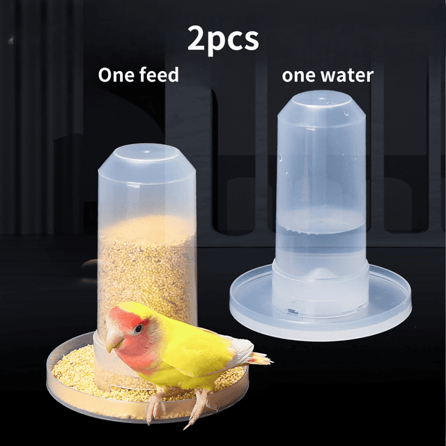 TEMU Automatic Bird Feeder And Waterer Kit - Large Capacity, Auto Dispensing, Pp Material For Parrots, Pigeons, Chickens & More