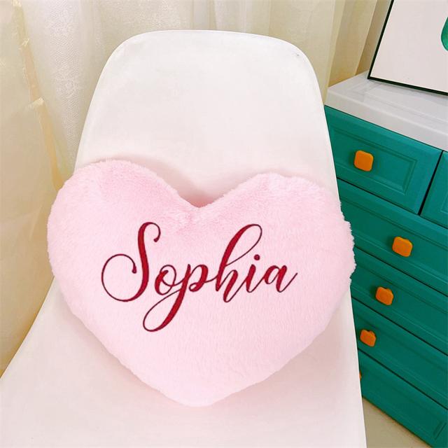 TEMU 【名入れ】ハート型ピロー、カスネーム枕、彼女へのデーギフト、ハート型クッション、デーハートギフト