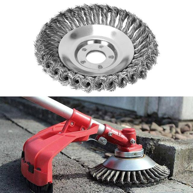 TEMU Brush Professional Joint 150 X Mm Steel Wire Round Brushes Brush Knotted Steel Wire Brush For Brush Cutter Brush Cutter Trimmer Garden Accessories