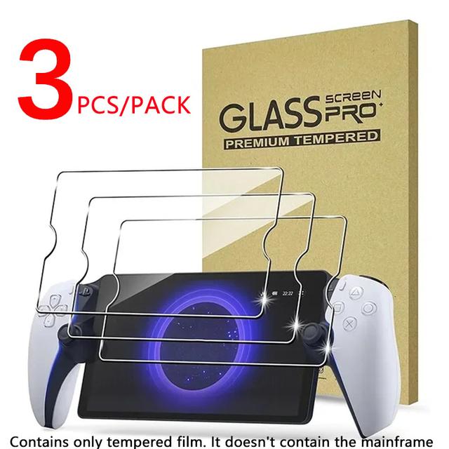 TEMU 3pcs/ Pack Tempered Glass Screen Protector For Playstation Portal Transparent Anti-scratch Protective Film For Playstation Ps5 Portal Screen Protector Accessories