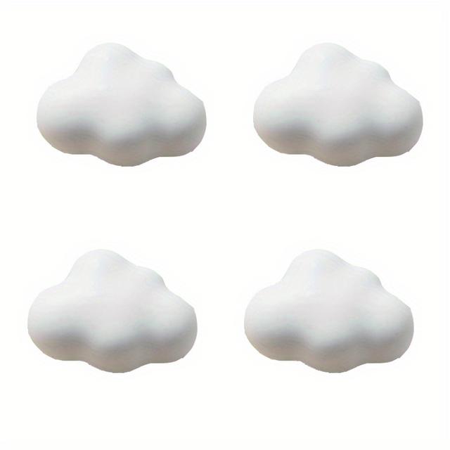 TEMU Set Of 4 Solid Wood Cabinet Knobs And Handles: Wardrobe Knobs, Door Handles, Cute Cartoon Macaron Colors, Cloud-shaped Vanity Knobs, And Adorable Kitchen Cabinet Handles