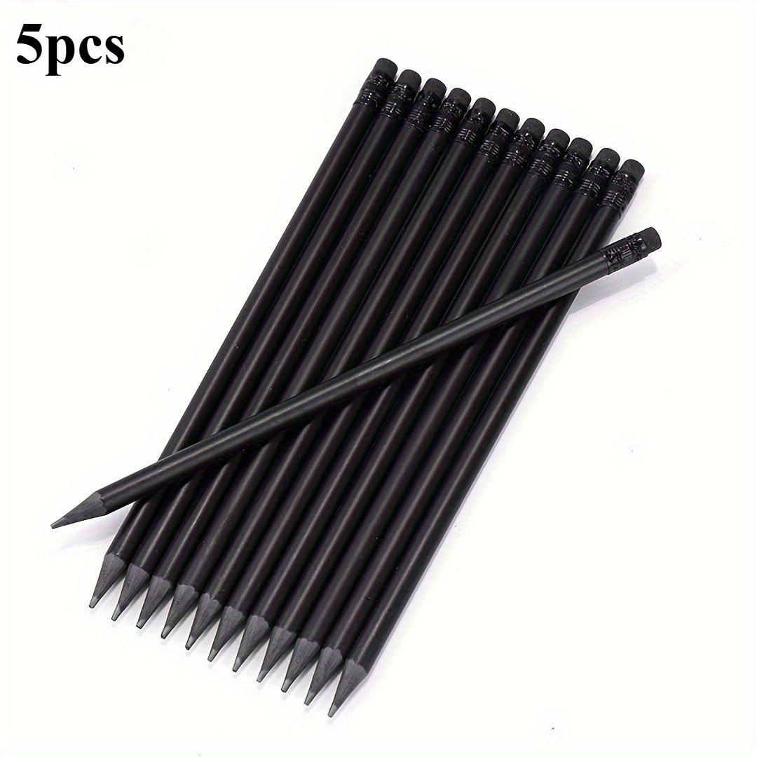 TEMU Premium Hb Pencils With Erasers - Luxurious Black Wood, Smooth Writing And Drawing Pencils - Sturdy And High-quality, Perfect For Students And Artists, Ideal For Sketching