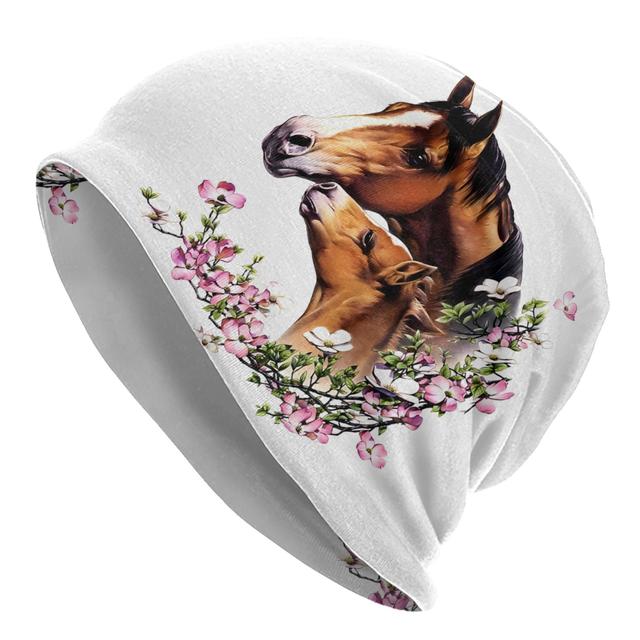 TEMU Ló és Virág Mintás Sapka Férfiaknak, Skullies, Beanies, Divatos Sapkák