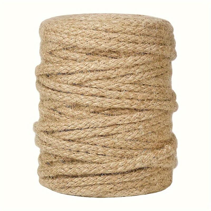 TEMU 1 Natural Jute Rope, 1968 Inches Long, Thick Braided Twine Suitable For Crafts, Gift Wrapping, Gardening, Cat Scratching Post Repair - High-quality Jute Material, Craft Jute Cord