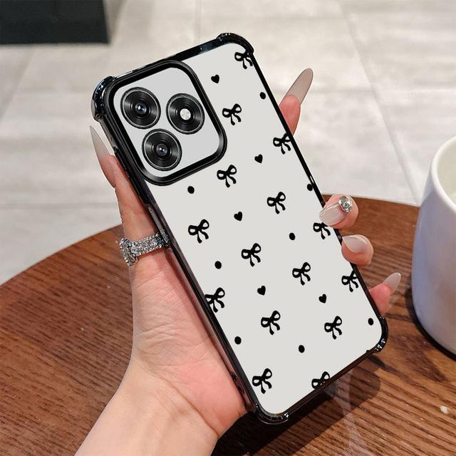 TEMU Funda Transparente Antigolpes con Diseño de Lazo y , Cobertura Completa, Compatible con Honor X5c, Protectora para Móvil