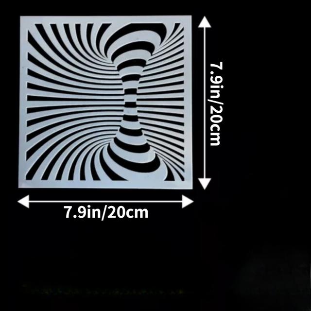 TEMU Sada 9 geometrických šablon, ideální pro malování a kreslení na podlahy, stěny a dlaždice, opakovaně použitelné