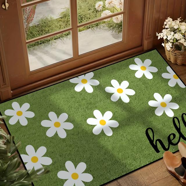 TEMU 1pc Sea Non-slip Quick-dry Compatible For /outdoor Use - Low-pile Machine-washable Entryway Mat Suitable For Kitchen, Bathroom, Bedroom - Polyester With Non-slip Backing