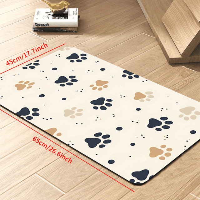 TEMU Alfombrilla de Alimentación para Mascotas [Secado Rápido] 1 Pieza , Impermeable y Antideslizante Absorbente Duradera Fáciles Limpiar Ideal Para Perros Y Gatos Alfombra Como Regalo Por De Animales