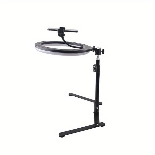 TEMU Mobile Phone Shooting Stand Desktop Overhead Light, 360 Degree Rotation, Suitable For Nail Art, Food, Crafts, Selfies, Video Recording, Live Streaming, Painting And Other Occasions