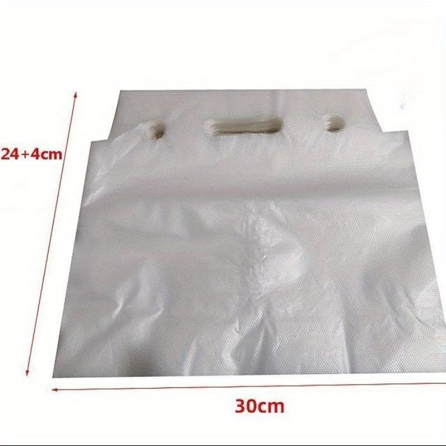 TEMU Cod 100pcs Plastic Packaging Bag Disposable Take Out 1 Cup/ 2 Cup Bags Clear Takeaway Coffee Carrier Bag With Handle