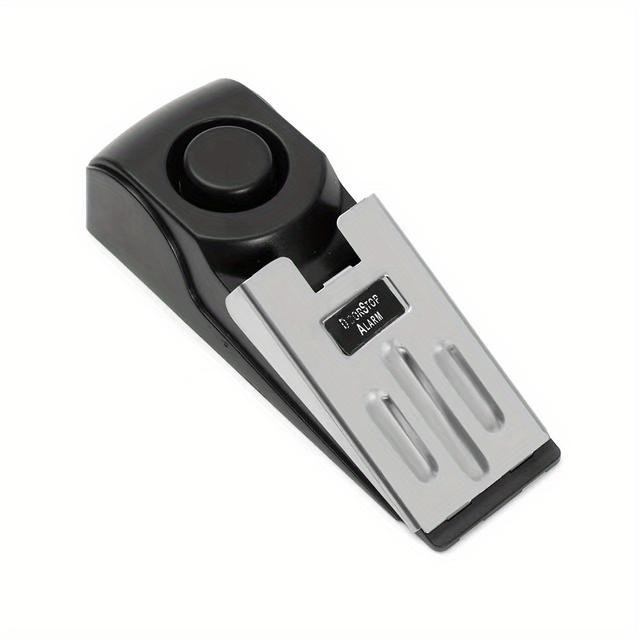 TEMU 2pcs/1pc Door Stops Alarm, Door Blocks Alarm, Door Stops Rubber And Alarm, Alarm Box 120db Alarm System, Hotel, House, [does Not Include Battery]