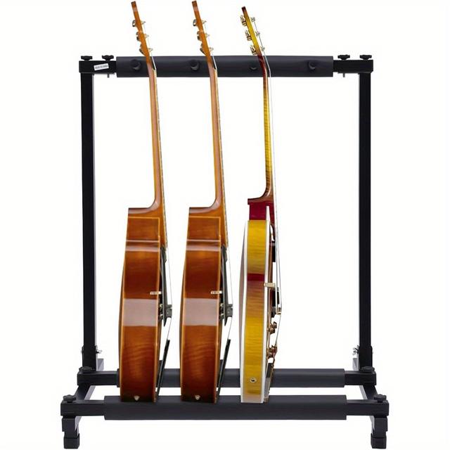 TEMU 3-way Guitar Stand Guitar Stand With 3 Holders, Multifunctional Guitar Holder, Universal Multiple Stand, Guitar Stand, Display Stand Rack For Bass, , Banjo, Mandolin, Ukulele, 62.5 X 73 Cm